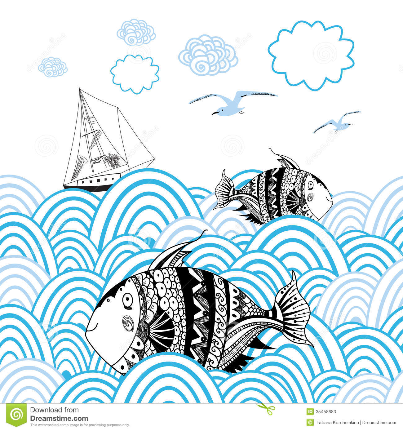 sea-background-fishes-graphic-card-marine-fish-boat-waves-35458683_1