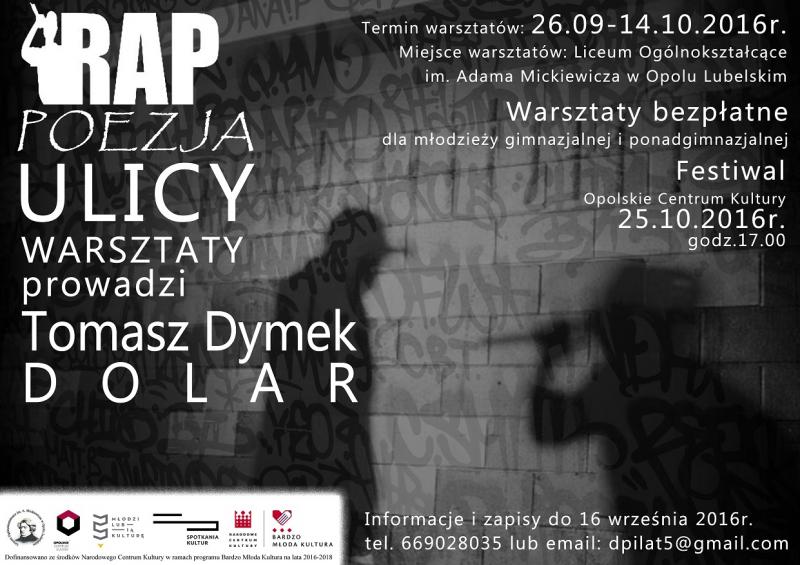 RAP - poezja ulicy. Warsztaty dla młodzieży. RAP - poezja ulicy. Warsztaty dla młodzieży.