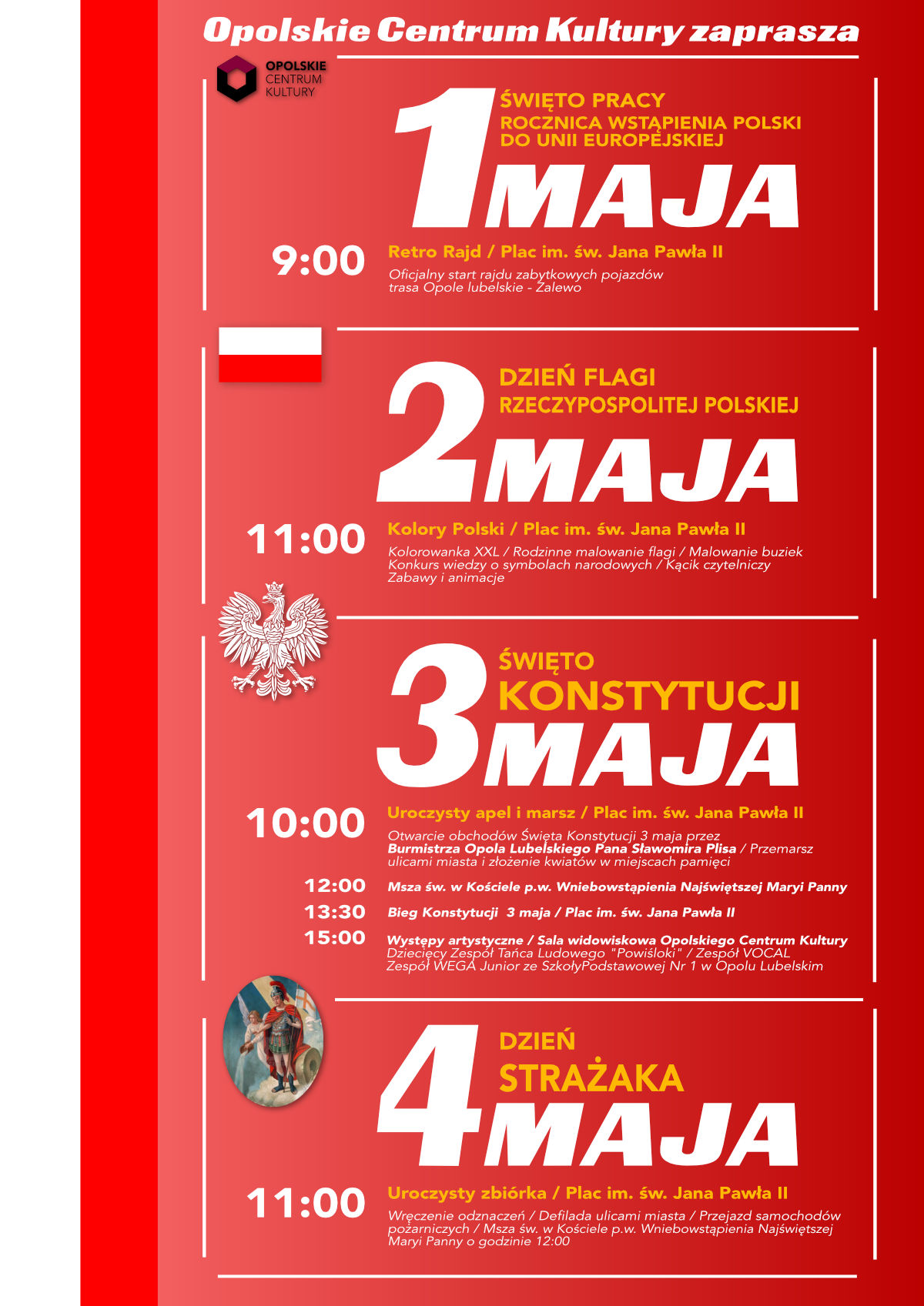 plakat a3 swieta majowe