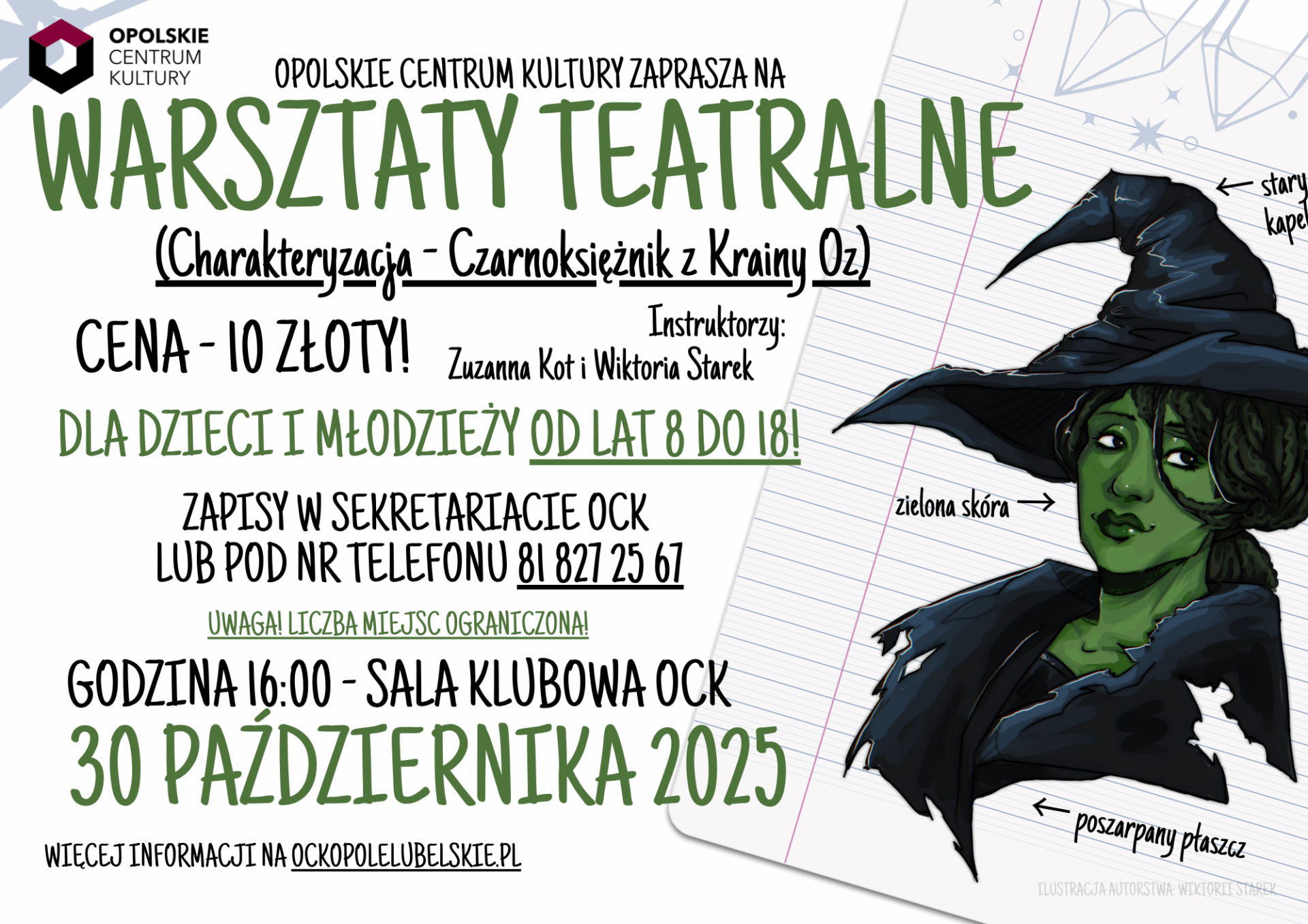 WARSZTATY TEATRALNE (3) warsztaty teatralne - charakteryzacja oz