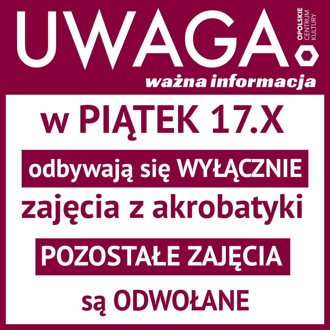wazna informacja ZAJĘCIA