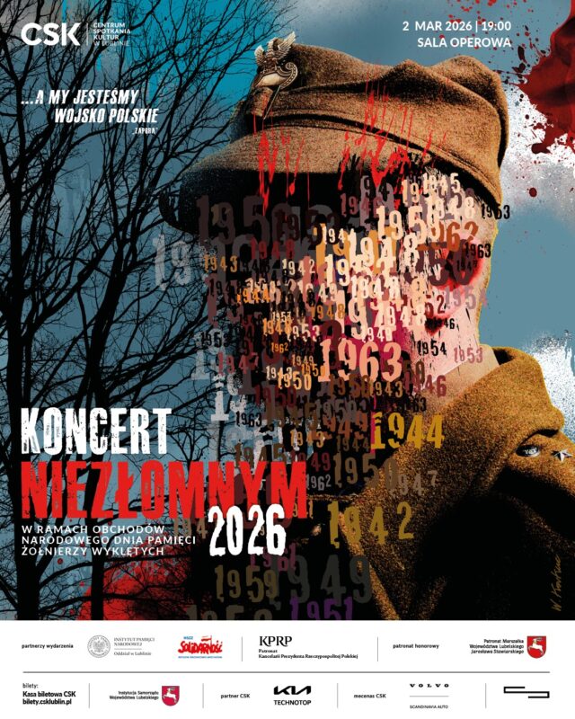 plakat promujący koncert upamiętniający żołnierzy niezłomnych