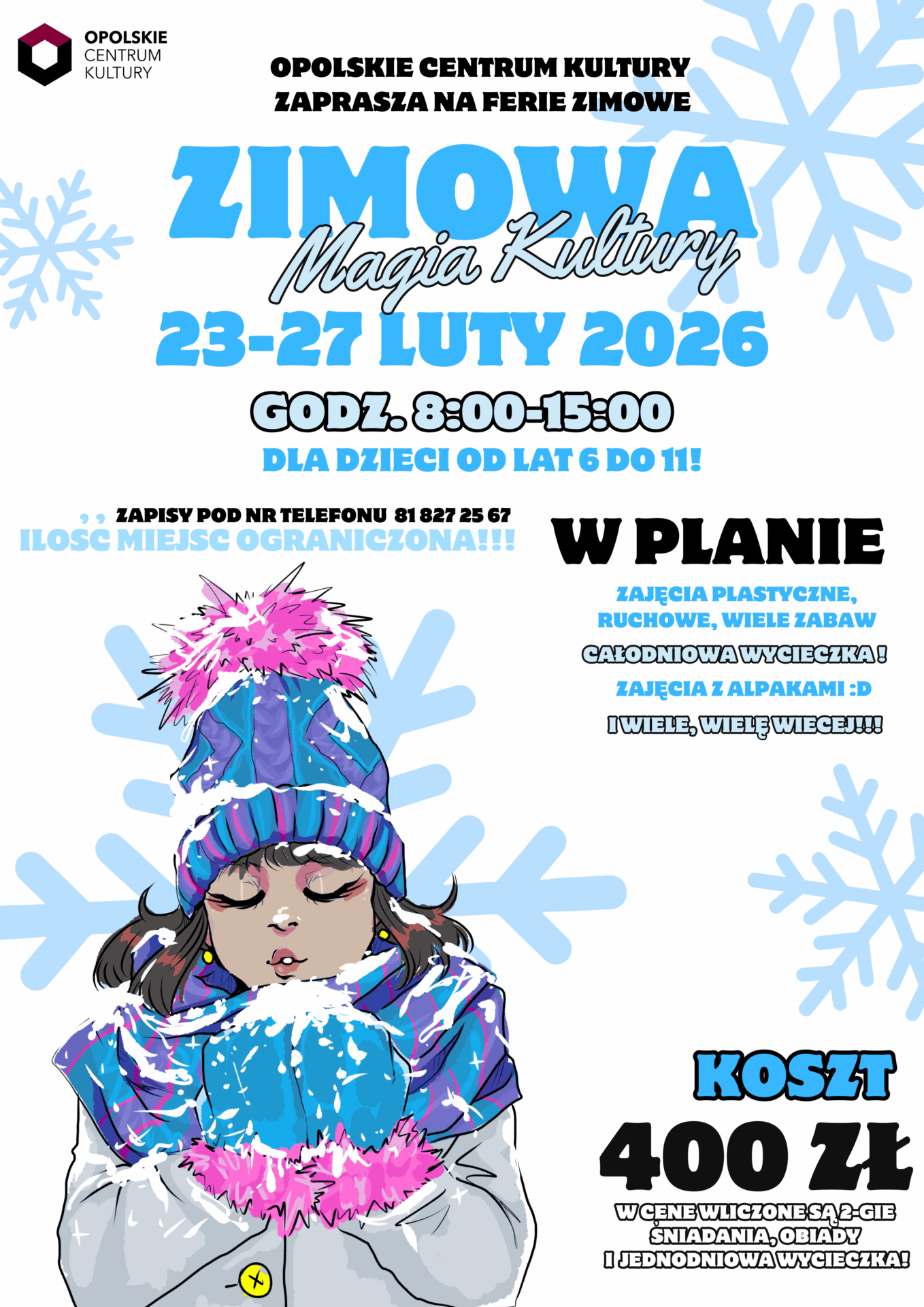 TURNUS-4 Plakat promujący ferie zimowe w OCK na 2026