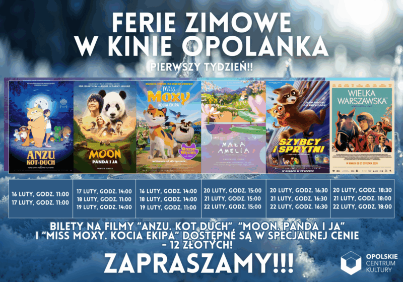repertuar kina opolanki na pierwszy tydzień ferii zimowych