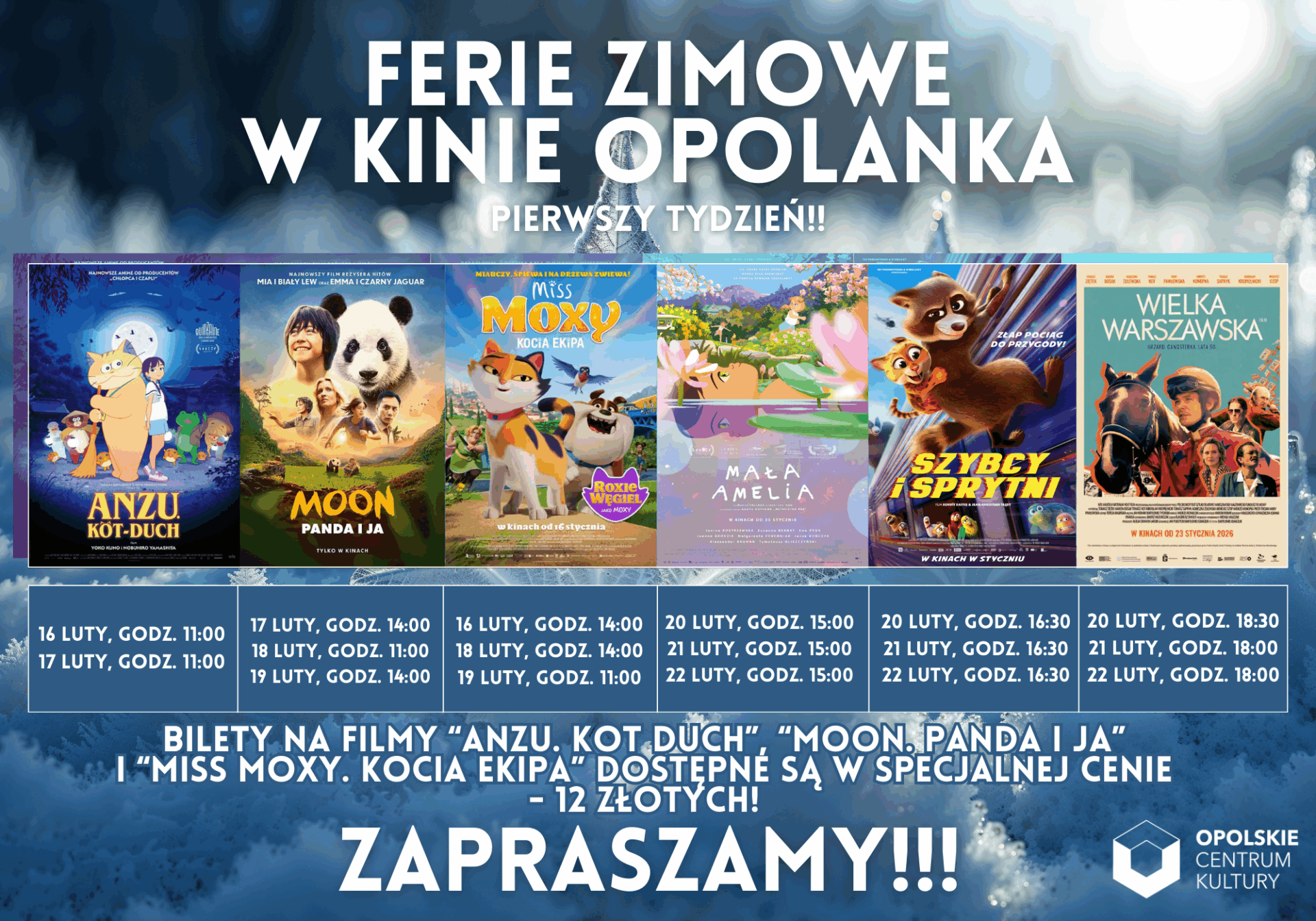 repertuar kina opolanki na pierwszy tydzień ferii zimowych