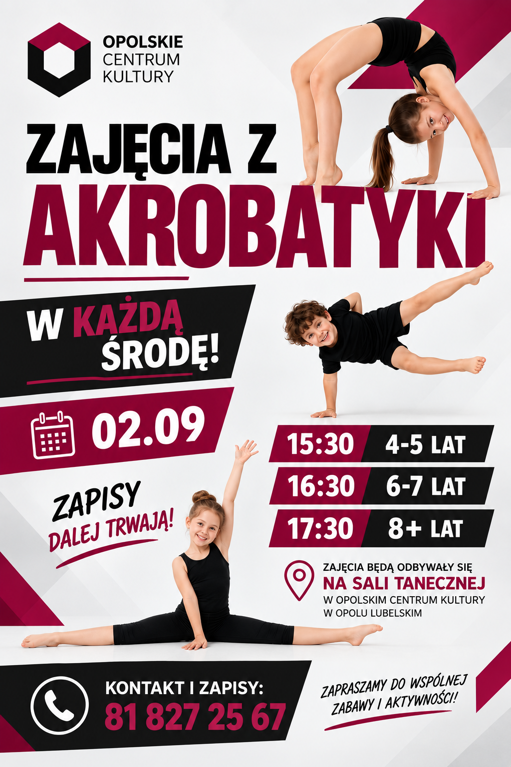 Zajęcia z akrobatyki w każdą środę