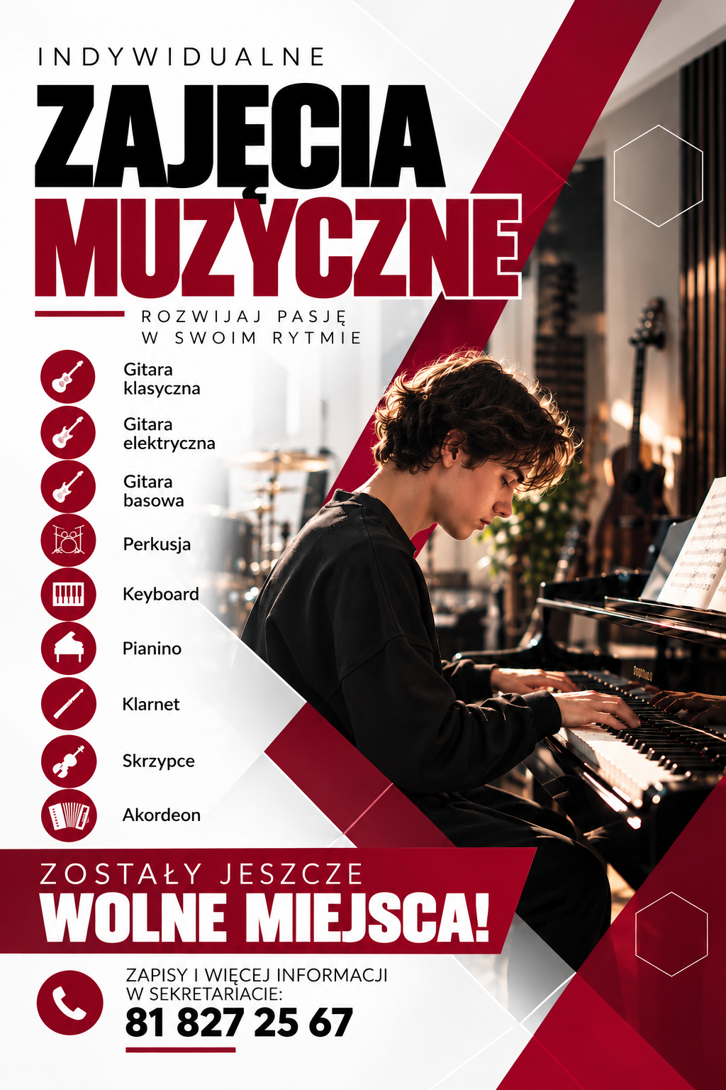 Zostały jeszcze miejsca! Nauka gry na instrumentach