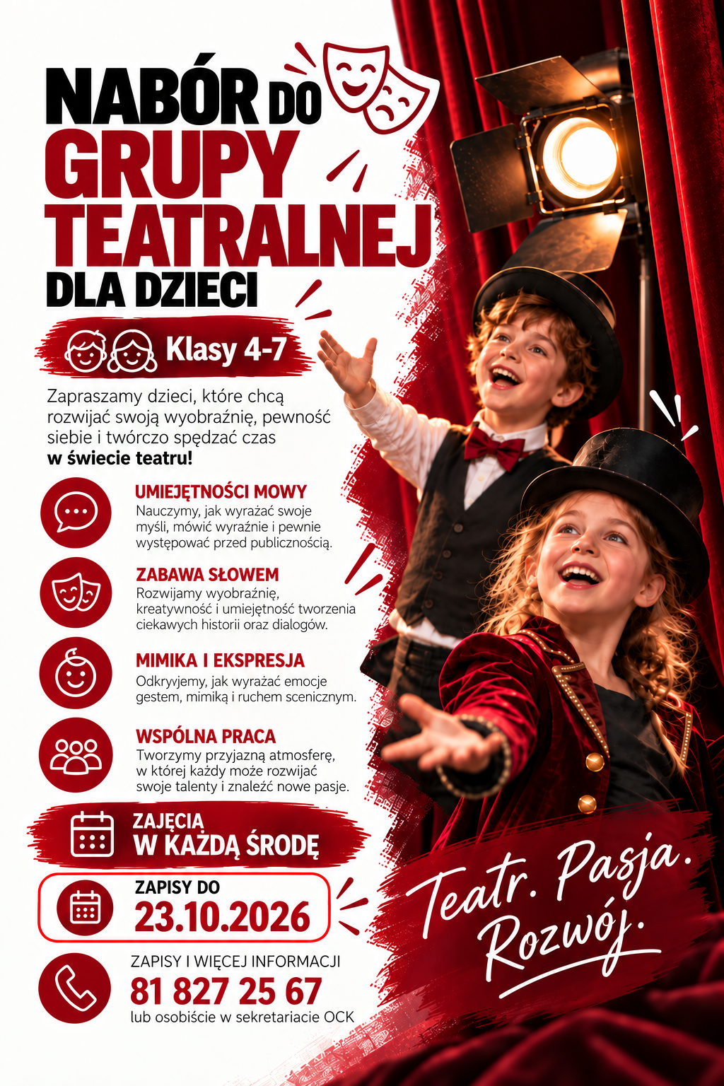 Rusza nabór do grupy teatralnej dla dzieci w klasach 4-7